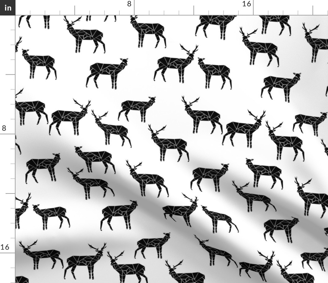 deer // black and white deer fabric andrea lauren nursery design animals baby nursery fabric