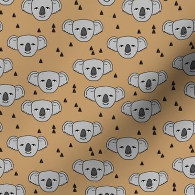 koalas // light brown background cute koala fabric best australian animals design cute australian animal koala pattern print fabric by andrea lauren