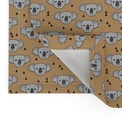 koalas // light brown background cute koala fabric best australian animals design cute australian animal koala pattern print fabric by andrea lauren