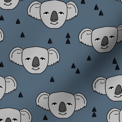 koala // blue grey koala fabric cute koalas design australian animals fabric cute australian baby fabric andrea lauren fabric andrea lauren design