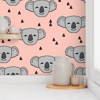 koala // pink koala fabric cute baby nursery zoo animals fabric cute australian animals fabrics nursery baby fabric by andrea lauren