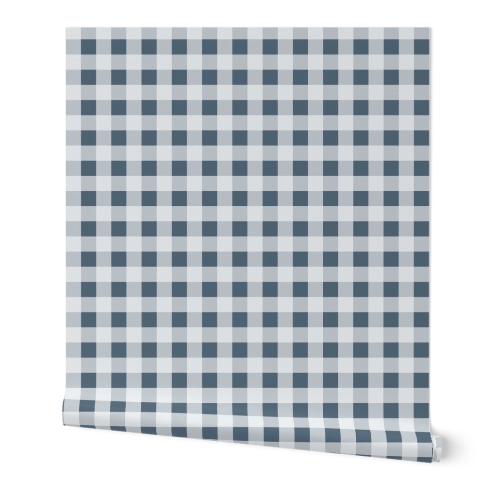 Buffalo Plaid - Payne's Grey by Andrea Lauren 