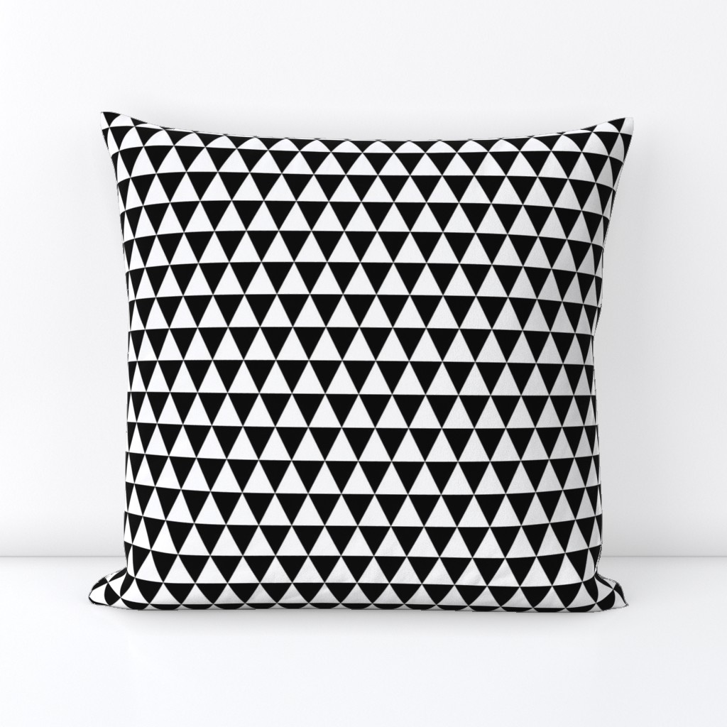 triangles // black and white kids basic simple tri triangle fabric black and white baby nursery