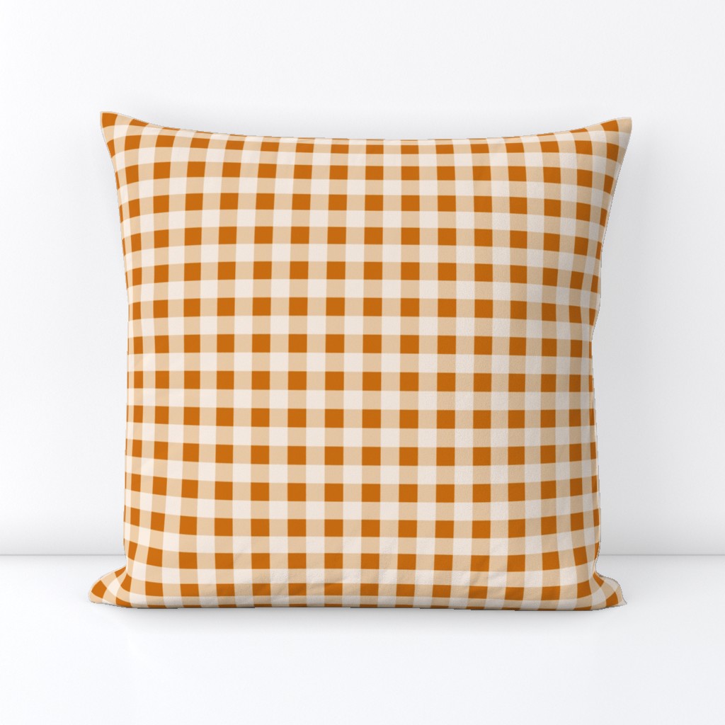 Buffalo Plaid - Rust and Cream by Andrea Lauren 