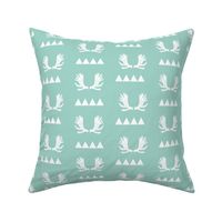 Moose Triangles - Pale Turquoise by Andrea Lauren 