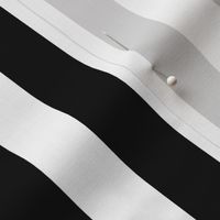 One Inch Stripes - Black and White by Andrea Lauren 