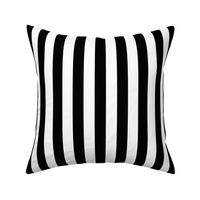 One Inch Stripes - Black and White by Andrea Lauren 