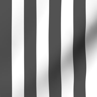 One Inch Stripes - Charcoal by Andrea Lauren 