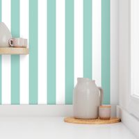 One Inch Stripes - Pale Turquoise by Andrea Lauren 