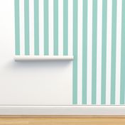 One Inch Stripes - Pale Turquoise by Andrea Lauren 