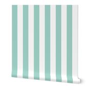 One Inch Stripes - Pale Turquoise by Andrea Lauren 