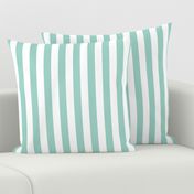 One Inch Stripes - Pale Turquoise by Andrea Lauren 