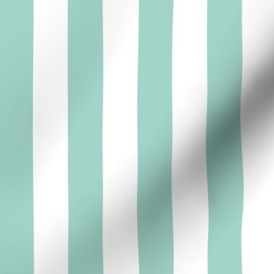 One Inch Stripes - Pale Turquoise by Andrea Lauren 