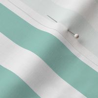 One Inch Stripes - Pale Turquoise by Andrea Lauren 