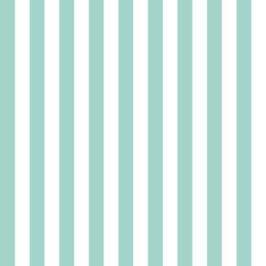 One Inch Stripes - Pale Turquoise by Andrea Lauren 