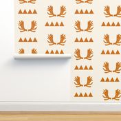 Moose Triangles - Off White and Rust by Andrea Lauren 