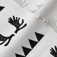 Moose Triangles - Black and White by Andrea Lauren 