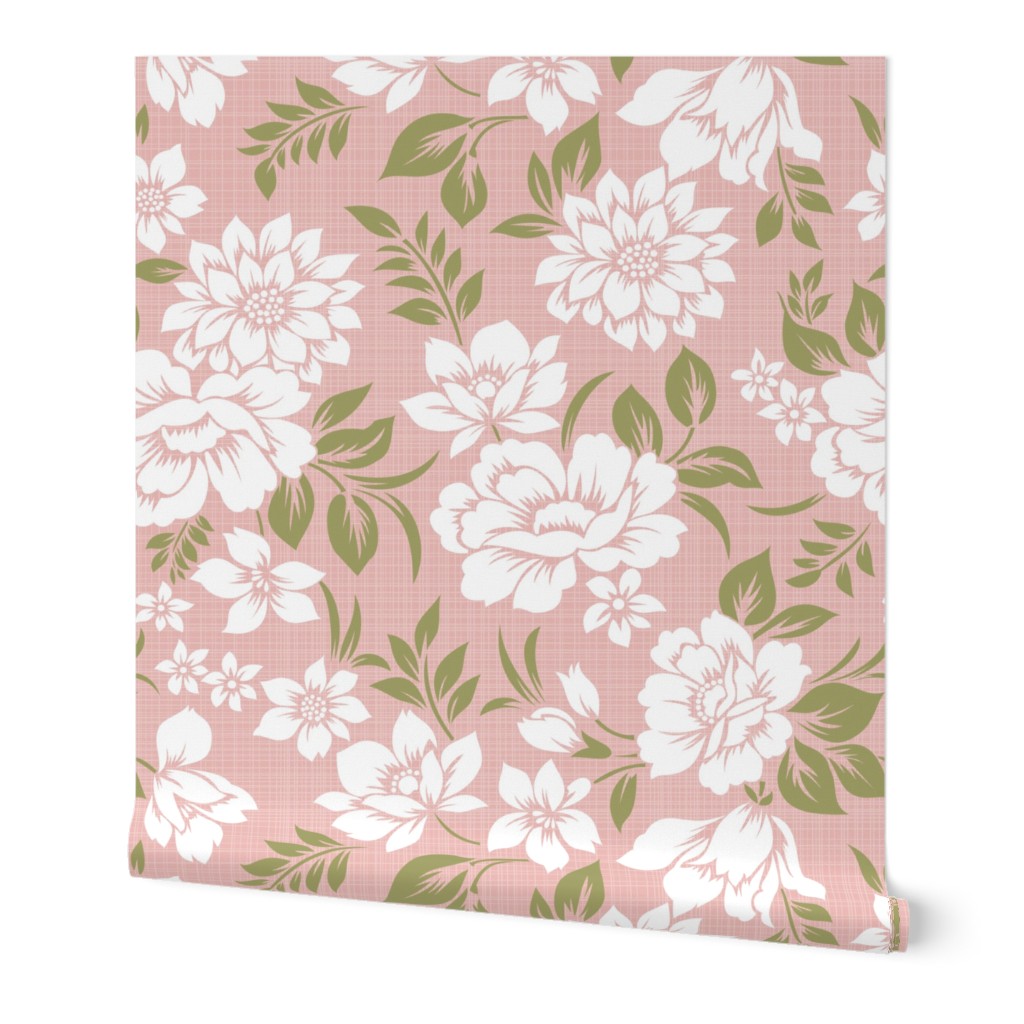 Pink-Green_Floral_12in