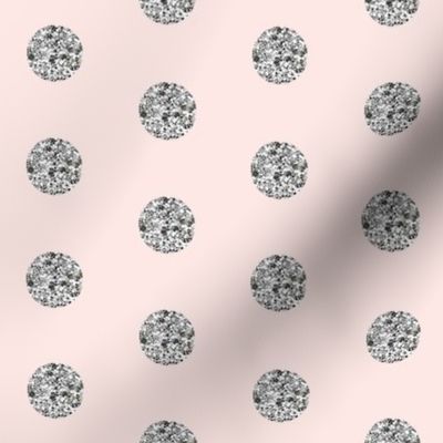 Silver Glitter Dots Beaucoup! in Whisper Pink