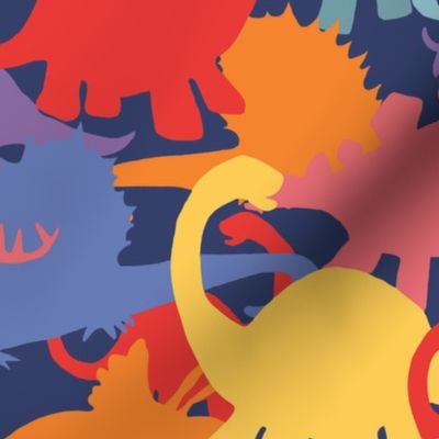 Colorful Dinosaur Camouflage Design