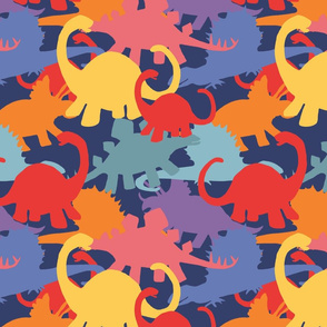Colorful Dinosaur Camouflage Design