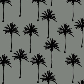 Gray with Black Palm Trees