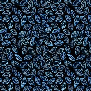 Foglie - Leaves - Black + Blue