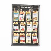 2018 Scrappy New Year! Tea Towel Calendar & Wall Hanging