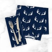 antlers // white on navy