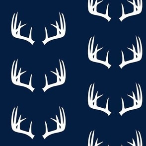 antlers // white on navy