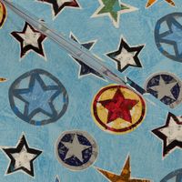 Vintage Super Stars on Blue Superhero