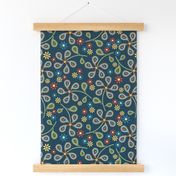 Paisley Floral Print, Blue