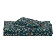 Paisley Floral Print, Blue