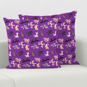 Chinese Crested Fabric - Royal Purple