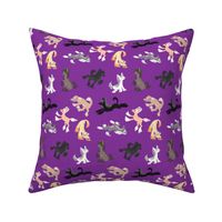 Chinese Crested Fabric - Royal Purple