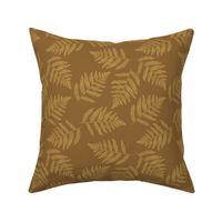 October ferns - gold on brown