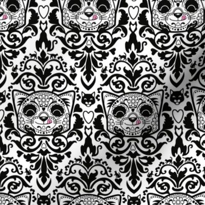 candy_cat_damask_B_W