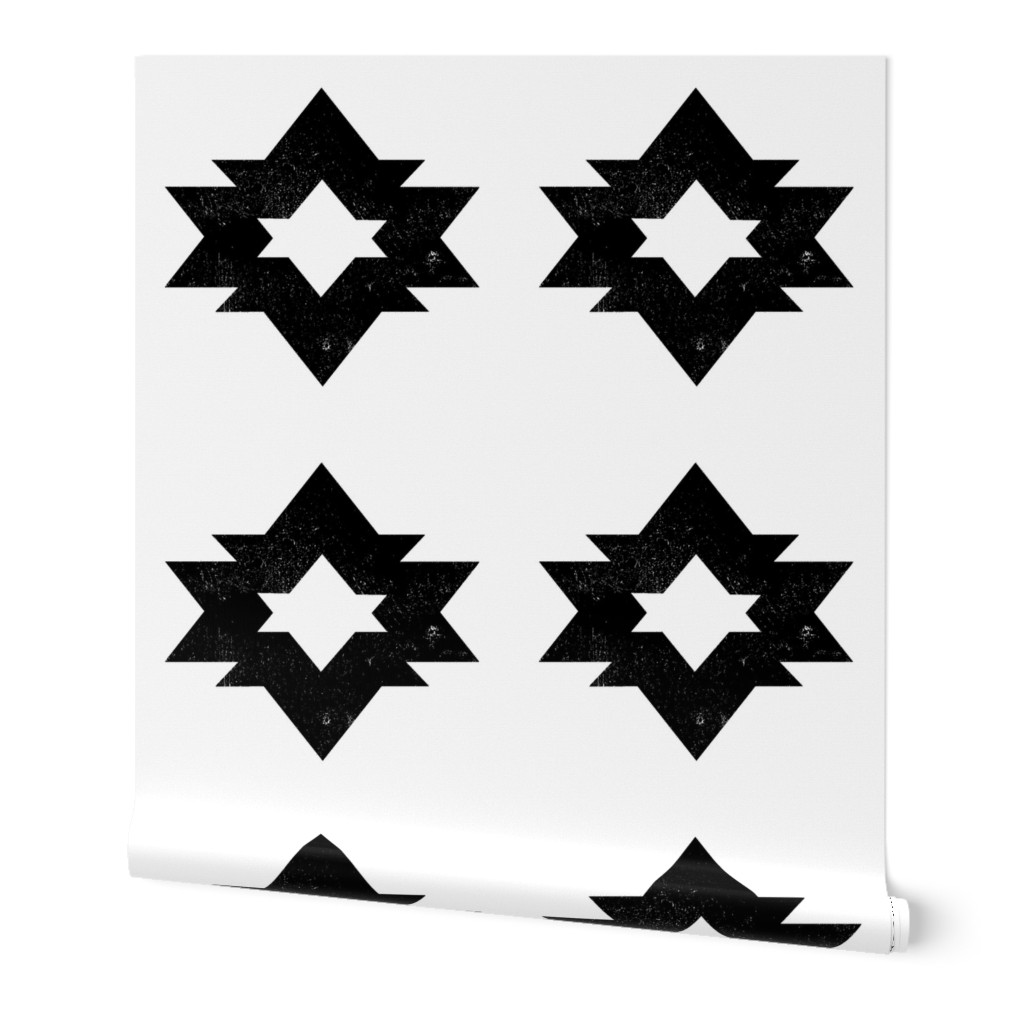 Aztec - Black and White by Andrea Lauren 