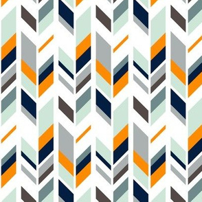 Feather // navy/orange/grey/mint