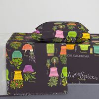 Herbs & Spices 2018 Calendar Tea Towel
