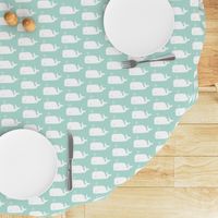 cute whale ocean nursery pastel minimal modern swedish kids design