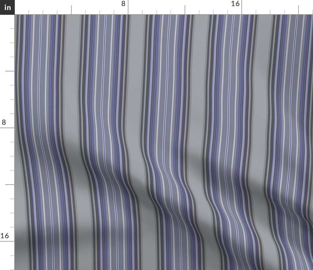 Grey Zones Stripe in Lapis Blue large