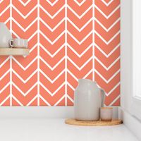 coral chevron // small