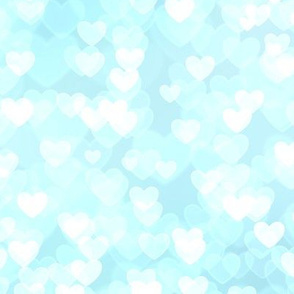 Pastel Rainbow Theme Heart Bokeh Pattern #1