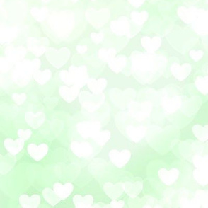 Pastel Rainbow Theme Heart Bokeh Pattern #2