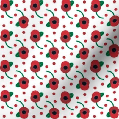 RED POPPIES AND SPOTS