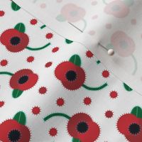 RED POPPIES AND SPOTS