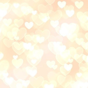 Pastel Rainbow Theme Heart Bokeh Pattern #5