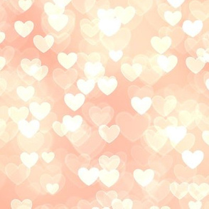 Pastel Rainbow Theme Heart Bokeh Pattern #6