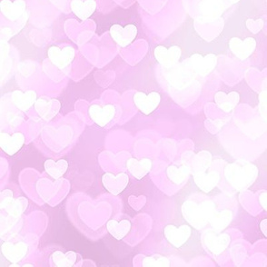 Pastel Rainbow Theme Heart Bokeh Pattern #8